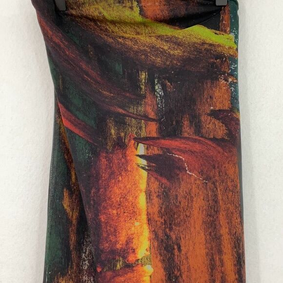 Zara Multicolor Strapless Tulle Mesh Print Tube Midi Dress Size Small - Picture 6 of 9